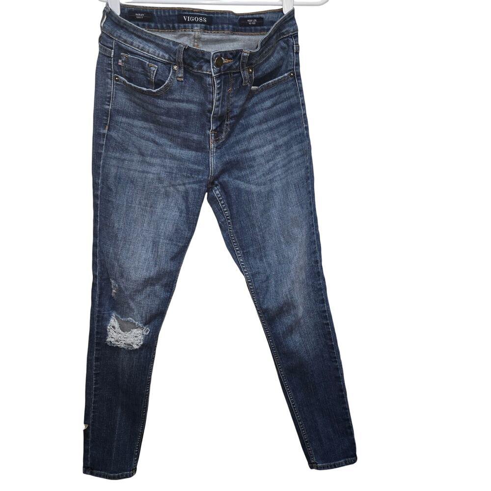Vigoss Marley Mid Rise Skinny Jeans W28 Distressed